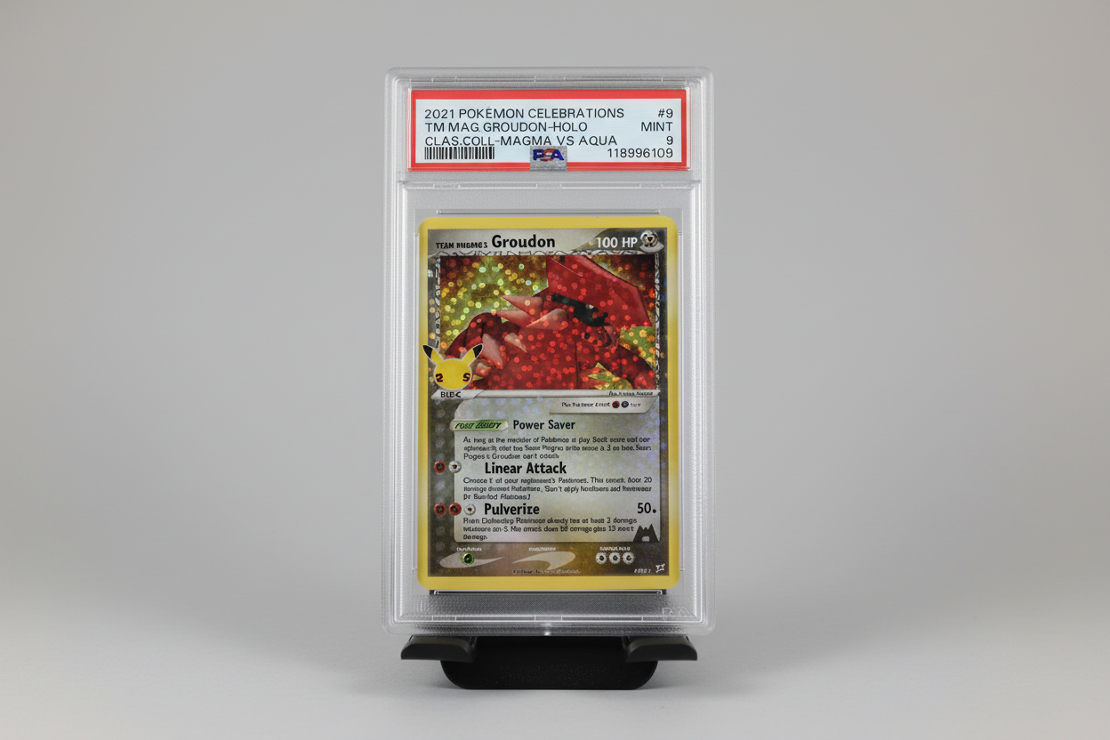 Team Magma's Groudon #9 Celebrations PSA 9