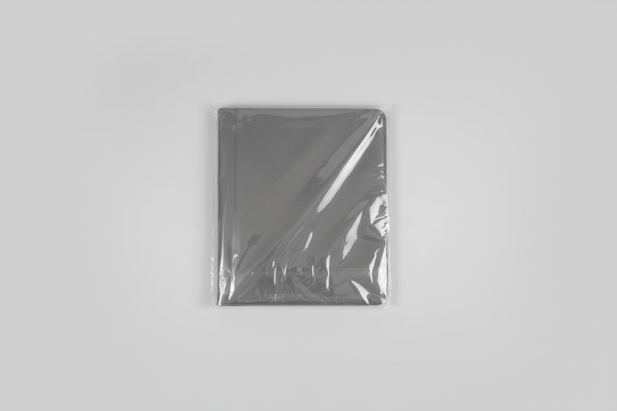 Generic 9-Pocket Zippered Top loader Binder Grey