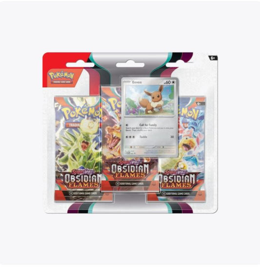 Obsidian Flames 3 Pack Blister [Eevee]