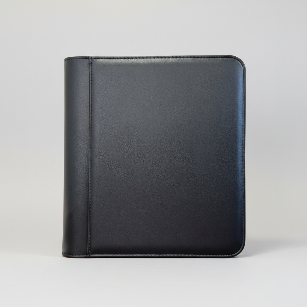 Generic 4-Pocket Zippered Toploader Binder - Leatherette