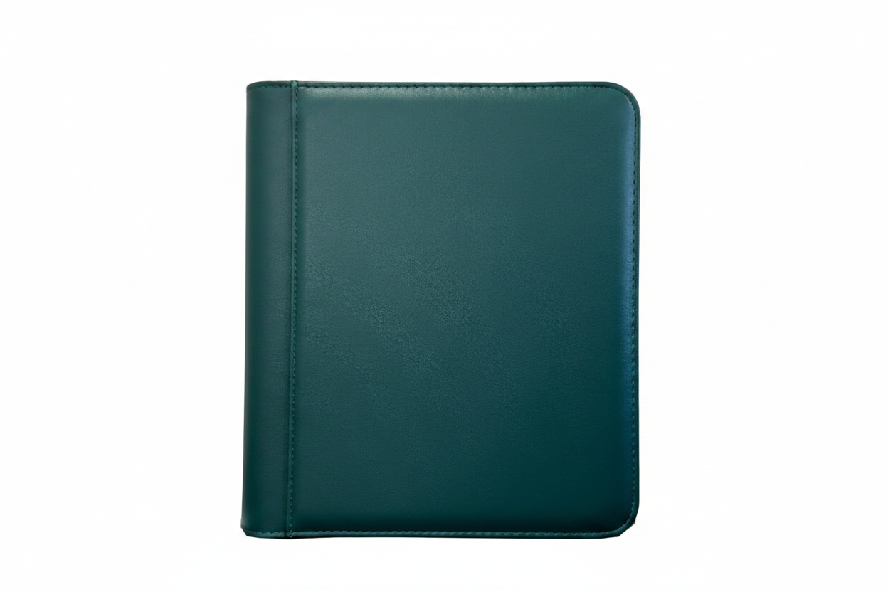 Generic 4-Pocket Zippered Toploader Binder - Leatherette