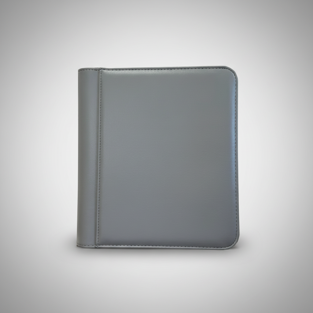 Generic 4-Pocket Zippered Toploader Binder - Leatherette