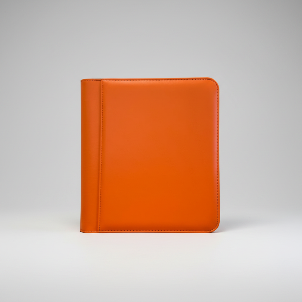 Generic 4-Pocket Zippered Toploader Binder - Leatherette