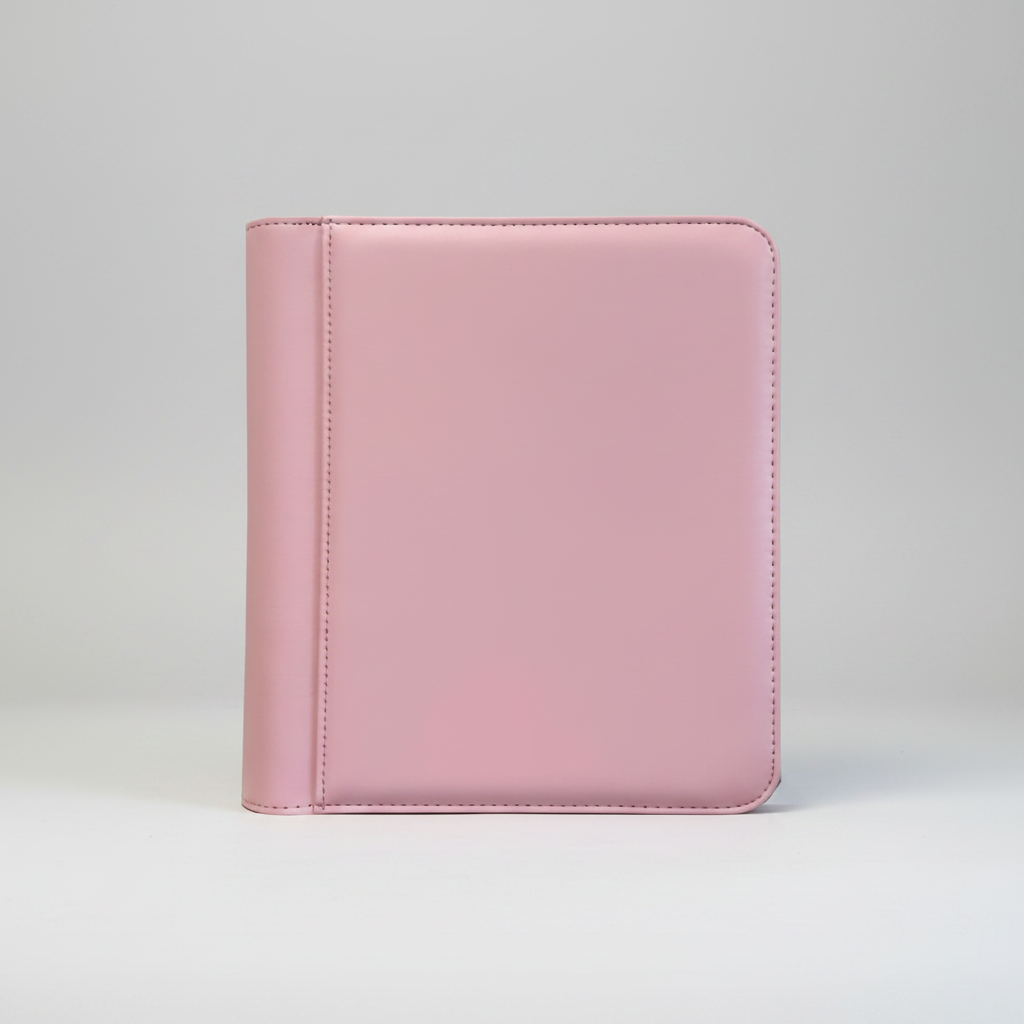 Generic 4-Pocket Zippered Toploader Binder - Leatherette
