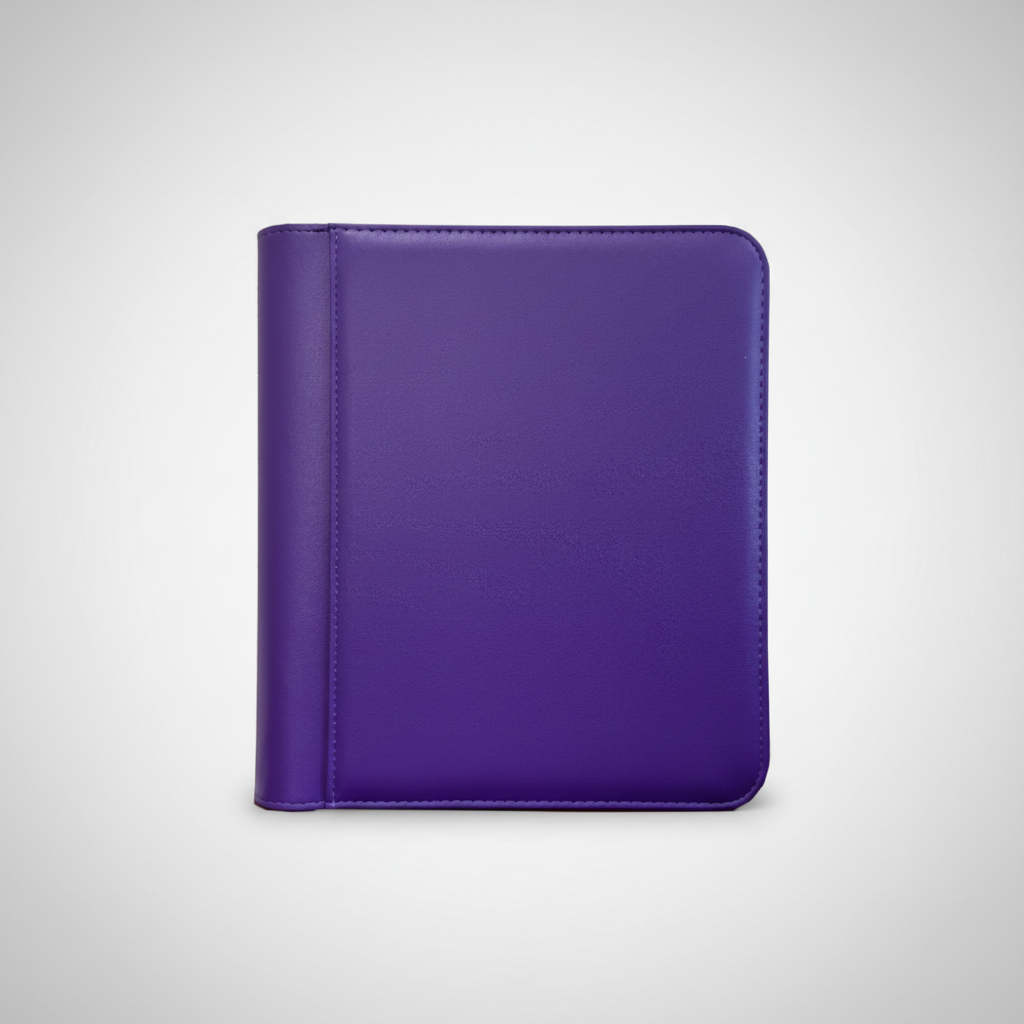 Generic 4-Pocket Zippered Toploader Binder - Leatherette